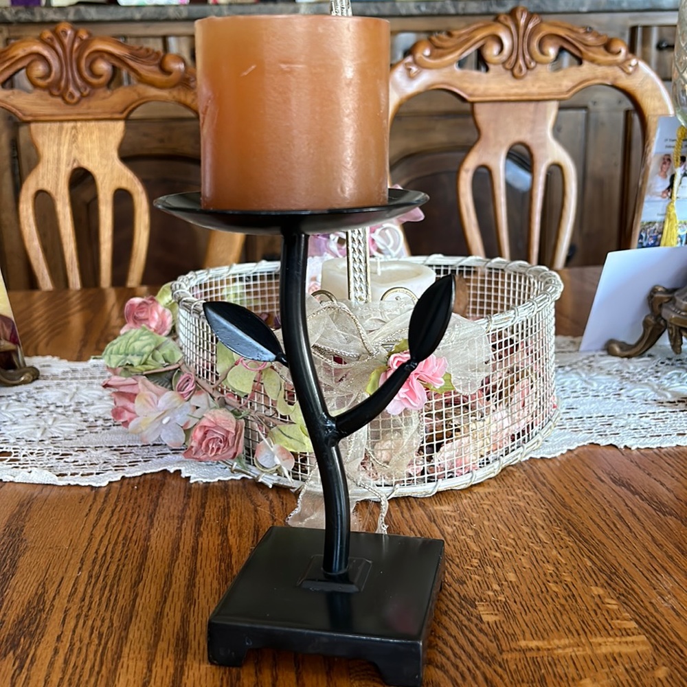 Black Pedistal candle holder